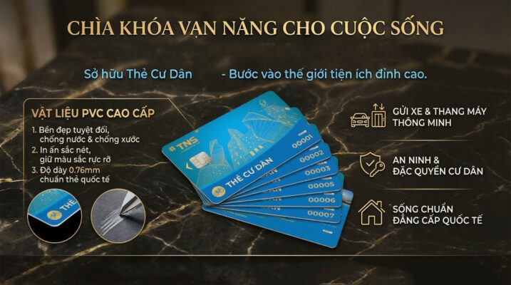 Thẻ cư dân nhựa PVC là giải pháp quản lý cư dân hiện đại cho chung cư, tòa nhà và khu đô thị. Thẻ được làm từ chất liệu PVC bền đẹp, chống nước, in sắc nét logo và thông tin cư dân, có thể tích hợp QR Code, chip từ hoặc RFID để kiểm soát ra vào hiệu quả. In thẻ cư dân PVC theo yêu cầu giúp nâng cao tính chuyên nghiệp và đảm bảo an ninh cho khu dân cư.